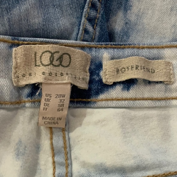 LOGO TIE DYE BOYFRIEND JEANS PLUS SIZE 28 - Picture 7 of 8